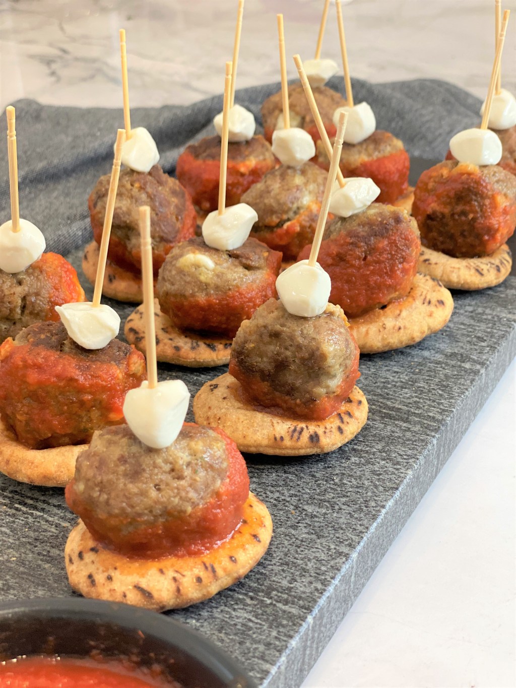 Mozzarella Stuffed Meatballs