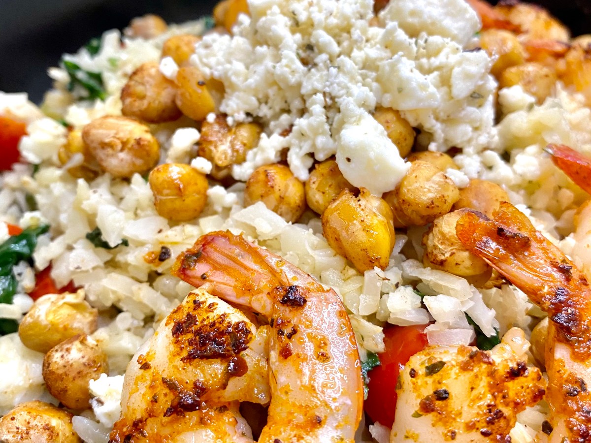 Mediterranean Shrimp Cauliflower&nbsp;Bowl