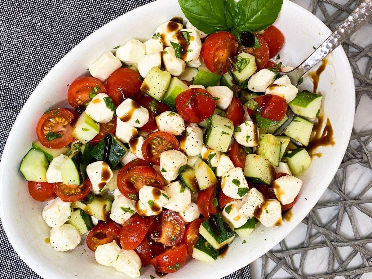 Caprese Cucumber Salad